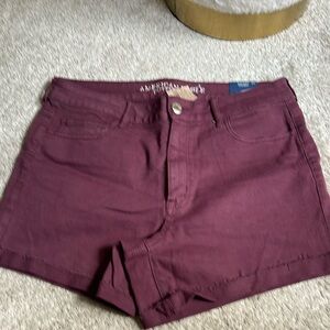 NWT American Eagle. Burgundy stretch shorts